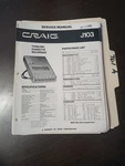 Craig J103 Service Manual Original Repair Book Thin Line Cassette Recorder. Fixed Price $49.99.