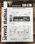 Kenwood KVR-A70R Receiver Service Manual *original*. Fixed Price $19.97.