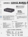 Optonica RT-6605 By Sharp Double Cassette Deck Original Service Manual. Fixed Price $20.00.