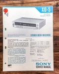Sony XO-5 Receiver Service Manual *original*. Fixed Price $19.97.