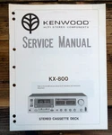 Kenwood KX-800 Cassette Service Manual *original*. Fixed Price $24.97.