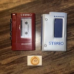 Vintage Sanyo M4440 Stereo Cassette Player Walkman Red Retro. Fixed Price $119.99.