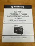 Sanyo 2402 Portable Cassette Tape Recorder Service Manual Oem Vintage Diagrams. Fixed Price $11.99.