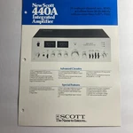 SCOTT440A/420A Integrated Amplifier Specification Sheet. Fixed Price $26.00.