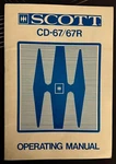 Original H.h.scott Operating Manual CD-67/67R Stereo Deck Cassette. Fixed Price $46.62.