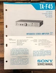 Sony TA-F45 Amplifier Service Manual *original*. Fixed Price $24.97.
