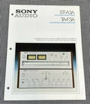 Sony ST-A3A Fm Stereo/tuner And TA-F3A Amplifier Info. Brochure J0290. Fixed Price $14.79.