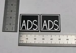 Ads Speaker Badge Premium Incised 3D Logo Emblem Pair L810 Inch Square. Fixed Price $13.00.
