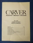 Carver TD-1440 Service Manual Original Factory Issue The Real Thing. Fixed Price $13.47.