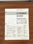 Fisher CA-9435 Amplifier Service Manual *original*. Fixed Price $19.97.