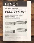 Denon PMA-757 PMA-777 / Preamplifier Owners User Manual *original*. Fixed Price $29.97.