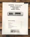 Onkyo TA-2025 TA2025 Cassette Service Manual *original*. Fixed Price $14.97.
