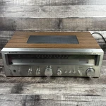 Sanyo 2016 Am/fm Stereo Receiver Silver Woodgrain Vintage 100W Taiwan Made. Fixed Price $124.99.