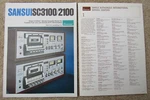 Sansui Sc 3100 2100 Cassette Deck Sales Brochure & Service Sheet Stereo Original. Fixed Price $16.99.