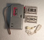 Vtg Realistic 14-1042 Radio Shack MICRO-18 Cassette Recorder & Tapes Parts Only. Fixed Price $25.00.