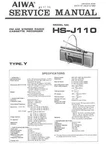 Aiwa Hs J110 - Walkman Service Manual Color Maintenance Repair. Fixed Price $17.32.