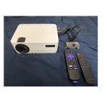 Vankyo White Desktop Home Theater Projector W/ 2 Remotes & Power Adapter. Fixed Price $120.00.