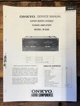 Onkyo M-5030 Amplifier Service Manual *original*. Fixed Price $49.97.