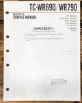 Sony TC-WR690 TC-WR790 Cassette Supp. #1 Service Manual *original*. Fixed Price $9.97.