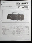 Fisher PH-W3000 Radio Service Manual. Fixed Price $24.99.