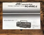 Jvc PC-V55 Radio / Boombox Owners User Manual *original*. Fixed Price $24.97.