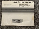 Jvc CD-1970 Cassette Instruction Book Original. Fixed Price $10.00.