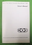 Bic 3M Cassette Deck Owners Manual For Two Speed Original Old New Stock. Fixed Price $22.95.