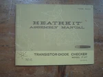 Heathkit Transistor-diode Checker Model IT-27 Assembly Manual. Fixed Price $14.14.