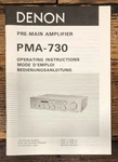 Denon PMA-730 / Preamplifier Owners User Manual *original*. Fixed Price $29.97.