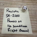 Realistic SA-2000 Stereo Integrated Parts Perfect Level Knob Small. Fixed Price $20.00.