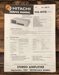 Hitachi HA-M70 Amplifier Service Manual *original*. Fixed Price $14.97.