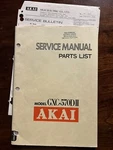 Akai Model GXC-570DII Cassette Tape Deck Recorder Service Manual Original Oem. Fixed Price $99.99.