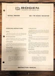 Bogen RM300B Receiver Owners / User Manual *original*. Fixed Price $19.97.