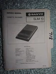 Sanyo Slim 10 Service Manual Original Repair Book Cassette Tape Recorder. Fixed Price $19.98.