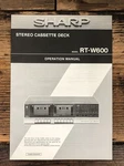 Sharp RT-W600 Cassette Owners / User Manual *original*. Fixed Price $14.97.