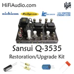 Sansui Q-3535 Amplifier Rebuild Restoration Capacitor Kit Fix Repair Instruction. Fixed Price $155.00.