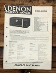 Denon DCD-2000 Player Service Manual *original*. Fixed Price $34.97.