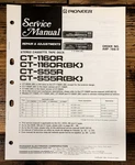 Pioneer CT-1160R CT-S55R Cassette Service Manual *original*. Fixed Price $14.97.