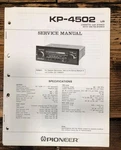 Pioneer KP-4502 Car Cassette Service Manual *original*. Fixed Price $14.97.