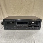 Yamaha KX-W421 Dual Cassette Deck Tested & Working Missing Plastic Cover. Fixed Price $89.00.