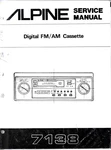 Alpine 7138 & Revised, Digital Fm/am Cassette Car Stereo, Service Manual. Fixed Price $25.00.