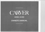 Carver M-500T Amplifier Owners Manual. Fixed Price $22.24.
