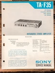 Sony TA-F35 Amplifier Service Manual *original*. Fixed Price $24.97.
