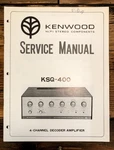 Kenwood KSQ-400 Channel Decoder Service Manual *original*. Fixed Price $19.97.