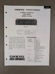 Onkyo Model TA-2140 Stereo Cassette Tape Deck Service Manual D-4665. Fixed Price $64.95.