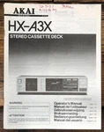 Akai HX-A3X Cassette Owners / User Manual *original*. Fixed Price $19.97.