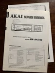 Akai Model HX-A451W Double Cassette Tape Deck Service Manual Original Schematic. Fixed Price $29.99.