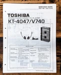 Toshiba KT-4047 KT-V740 Cassette Player Service Manual *original*. Fixed Price $14.97.