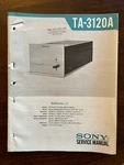 Sony TA-3120A Stereo Power Amplifier Service Manual Oem Vintage Diagrams Repair. Fixed Price $49.99.