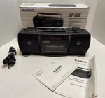 Vintage Casio Am/fm Stereo CP-50B Portable Radio Cassette Recorder W/ Mic. Fixed Price $80.00.